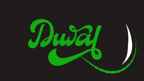 Creative greeting text animation design for Happy Diwali Festival celebration. Stock Footage 317430414