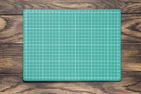 Creative grids cutting mat top view with copy space 스톡 사진