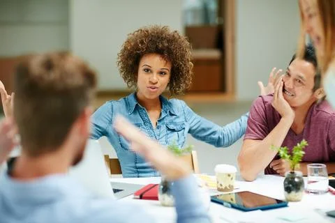 Creative, group and teamwork for project, office and planning for campaign,.. Stock Photos
