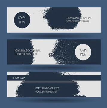 Creative grunge blue texture banner. Vector illustration. Abstract grungy d.. Stock Illustration