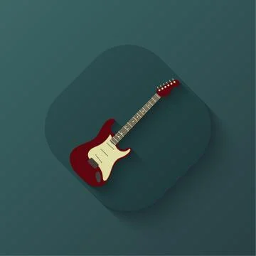 Creative guitar icon Stock Illustration