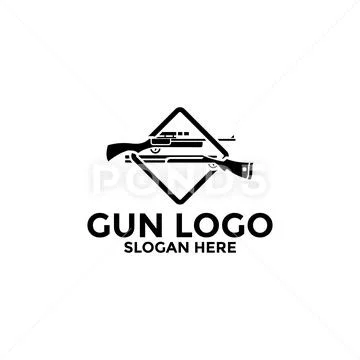 Creative Gun Logo Design. Gun Logo Template. Gun Vector: Royalty Free ...