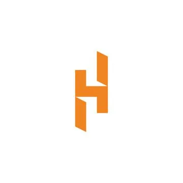 Creative h logo h icon catchy simple h logo Stock Illustration