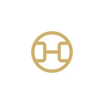Creative h logo h icon catchy simple h logo Stock Illustration