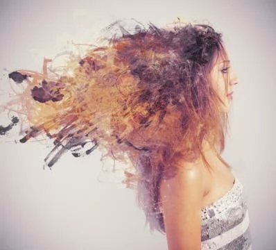 Creative hairstyle Stock Photos