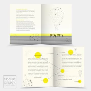 Creative half-fold template design Stock Illustration