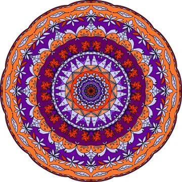 Creative Halloween mandala design 스톡 일러스트
