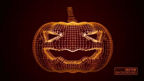 Creative halloween pumpkin icon background Stock Illustration