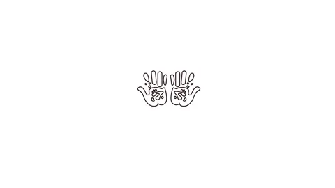 Creative Hand Crafting Gesture Line Icon Animation Stock Footage 346743655