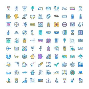 Creative hand drawn doodle icons set Stock Illustration