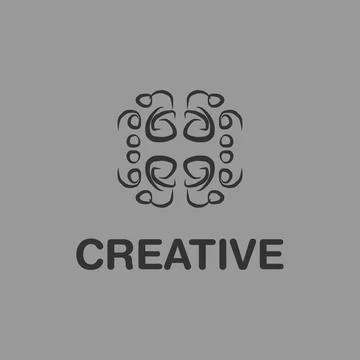 Creative Hand Drawn Logo Vector Design Art EPS10 Stock Illustration