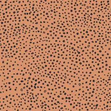 Creative hand drawn polka dot seamless pattern. Simple design Illustrazione stock
