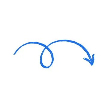Creative Hand Drawn Spiral Arrow Vector Illustration For Modern Design Projec Illustrazione stock
