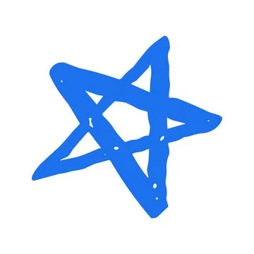 Creative Hand Drawn Star Shape For Rating Doodle Vector Graphic Illustration Stockillustratie