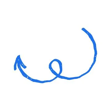 Creative Hand Drawn Swirl Arrow Doodle Vector Illustration For Unique Desig.. Stock Illustration