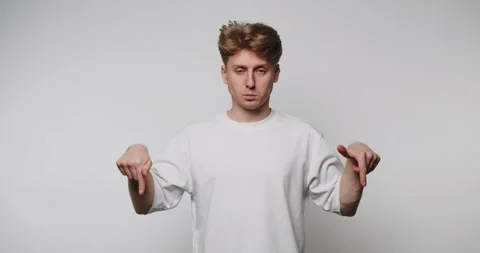 Creative hand gestures showcase fun expressions and movements in a simple s.. Stock Footage 317327820