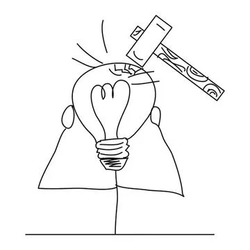 Creative hand holding light bulb with dollar bills イラスト素材