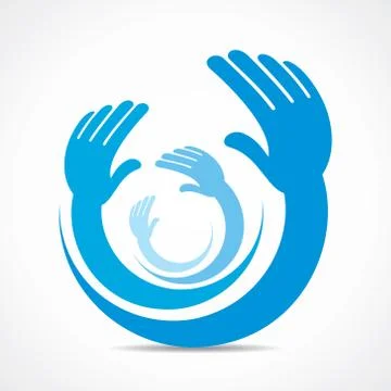 Creative hand icon concept Stock Illustration