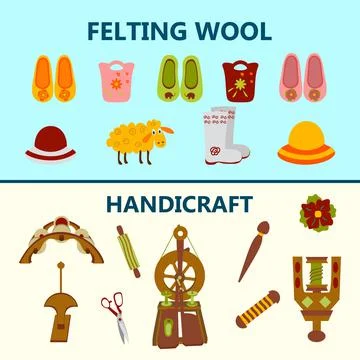 Creative handicraft banner Illustration