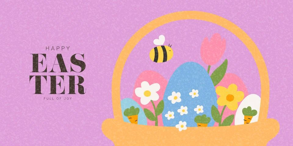 Creative Happy Easter banner 스톡 일러스트