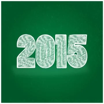 Creative happy new year 2015 text design. Illustrazione stock