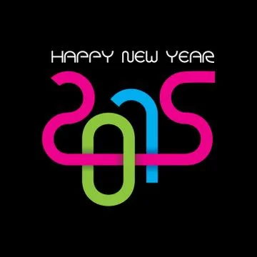 Creative happy new year 2015 design Stock Illustration