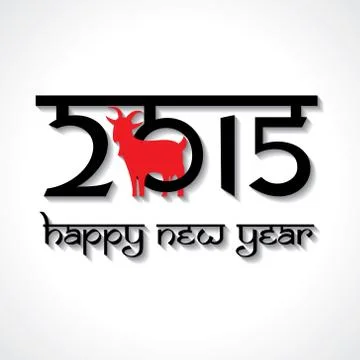 Creative happy new year 2015 design Stock Illustration