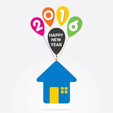Creative happy new year 2016 greeting design vector Stock Illustration
