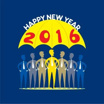 Creative happy new year 2016 greeting design vector Stock Illustration