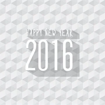 Creative happy new year 2016 greeting design vector Stock Illustration