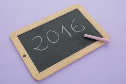 Creative happy New year 2016 in the form of chips dominoes Stock Photos