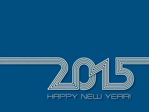 Creative happy new year background for 2015 Stock Illustration