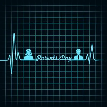 Creative happy parents day background Stock Illustration