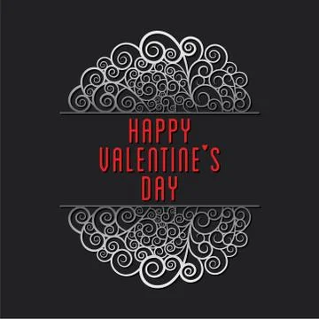 Creative happy valentine day greeting card design vector Stock Illustration