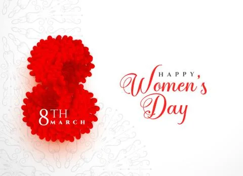 Creative happy women's day background design Stock Illustration