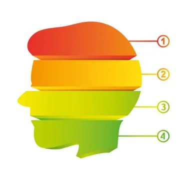 Creative head diagram, layer diagram Stock Illustration