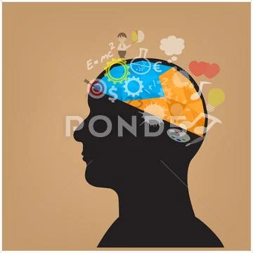 Creative head symbol Stock Illustration