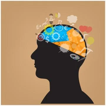 Creative head symbol Иллюстрация