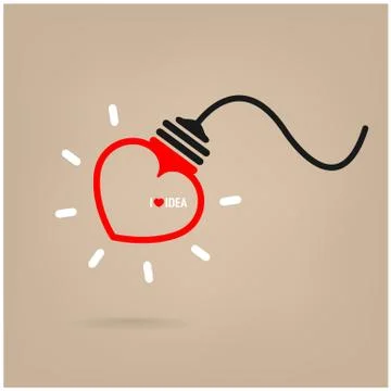Creative heart idea concept Иллюстрация