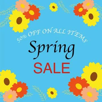 Creative Hello Spring hand logotype, badge typography icon. イラスト素材