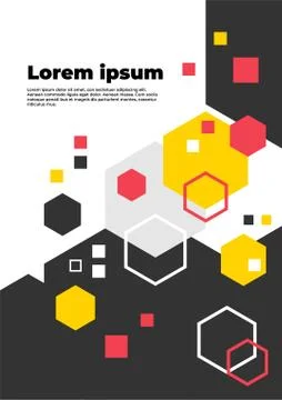 Creative hexagon shapes abstract background with copy space. Stock Illustration