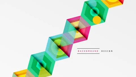 Creative hexagons geometric shapes design Stock Illustration