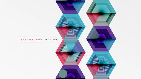 Creative hexagons geometric shapes design 스톡 일러스트