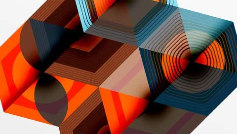 Creative hexagons geometric shapes design Stock Illustration