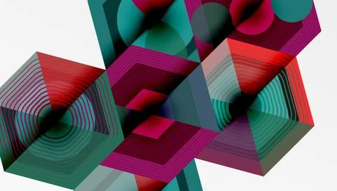 Creative hexagons geometric shapes design Stock Illustration
