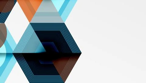Creative hexagons geometric shapes design Stock Illustration
