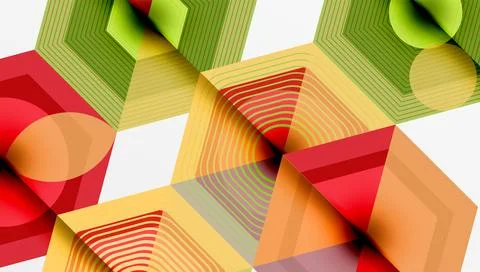 Creative hexagons geometric shapes design 스톡 일러스트