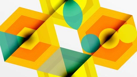 Creative hexagons geometric shapes design Stock Illustration