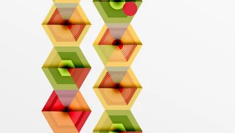 Creative hexagons geometric shapes design Stock Illustration