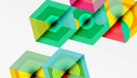 Creative hexagons geometric shapes design Stock Illustration